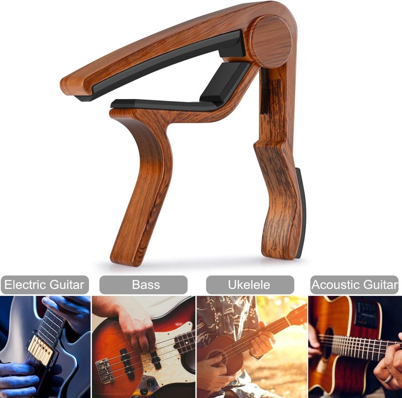 MOREYES Guitar Picks Capo Guitar Tuner Clip on for Acoustic Ukelele Bass Classical Guitar - Image 2